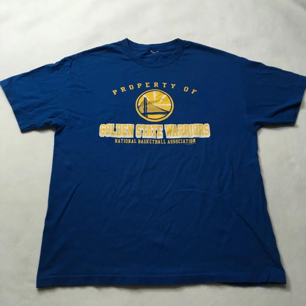 Men Property Of Golden State Warriors T-Shirt Blue Gold